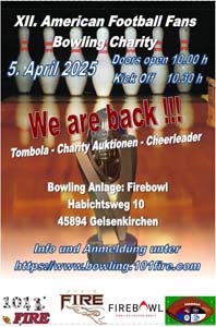 American Football Fans Bowling Charity